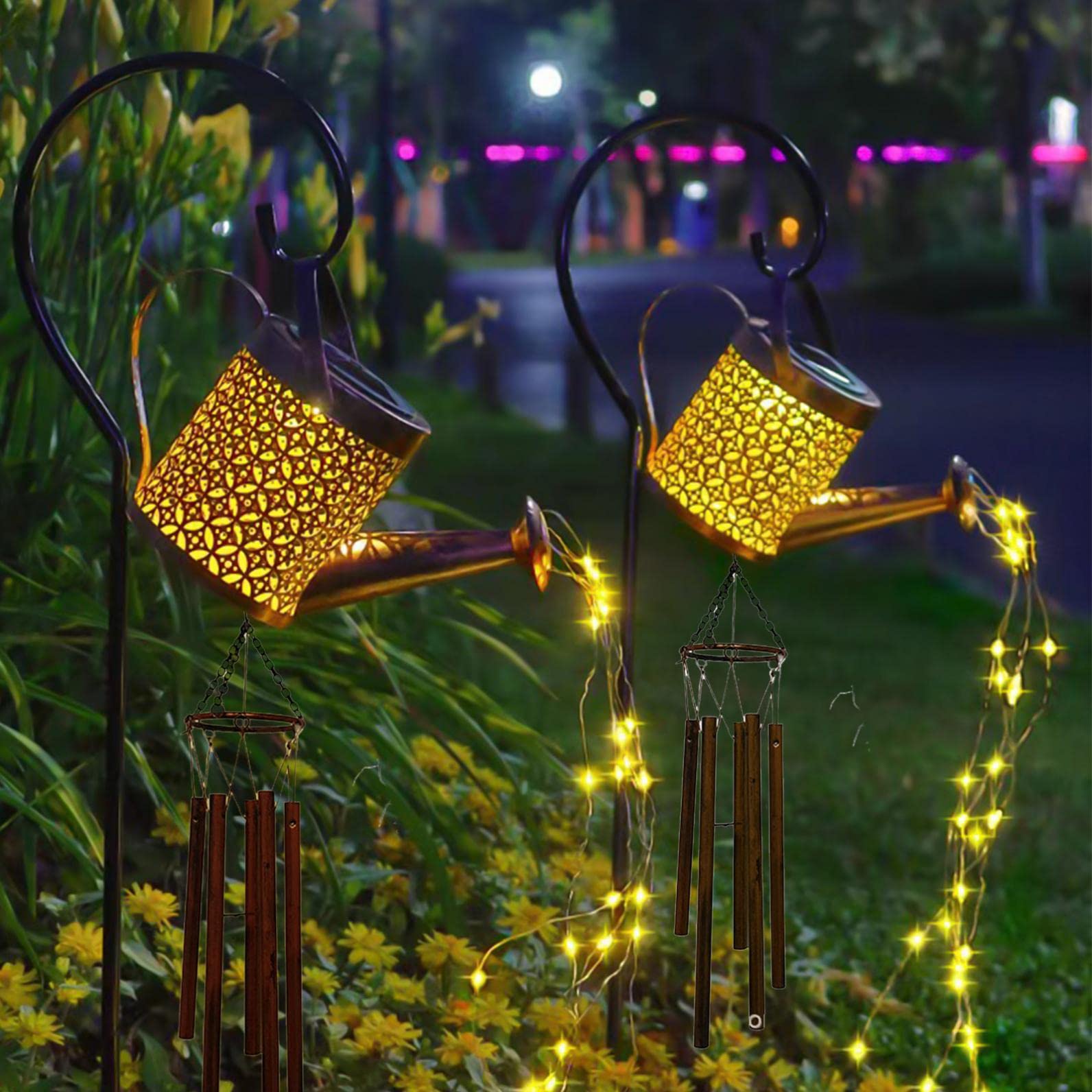 2022 Updated Waterproof Outdoor Hanging LED String Lights - Solar Powered Garden Decor for Patio, Lawn, Backyard | Perfect for Wedding, Party, Christmas & Landscape Lighting