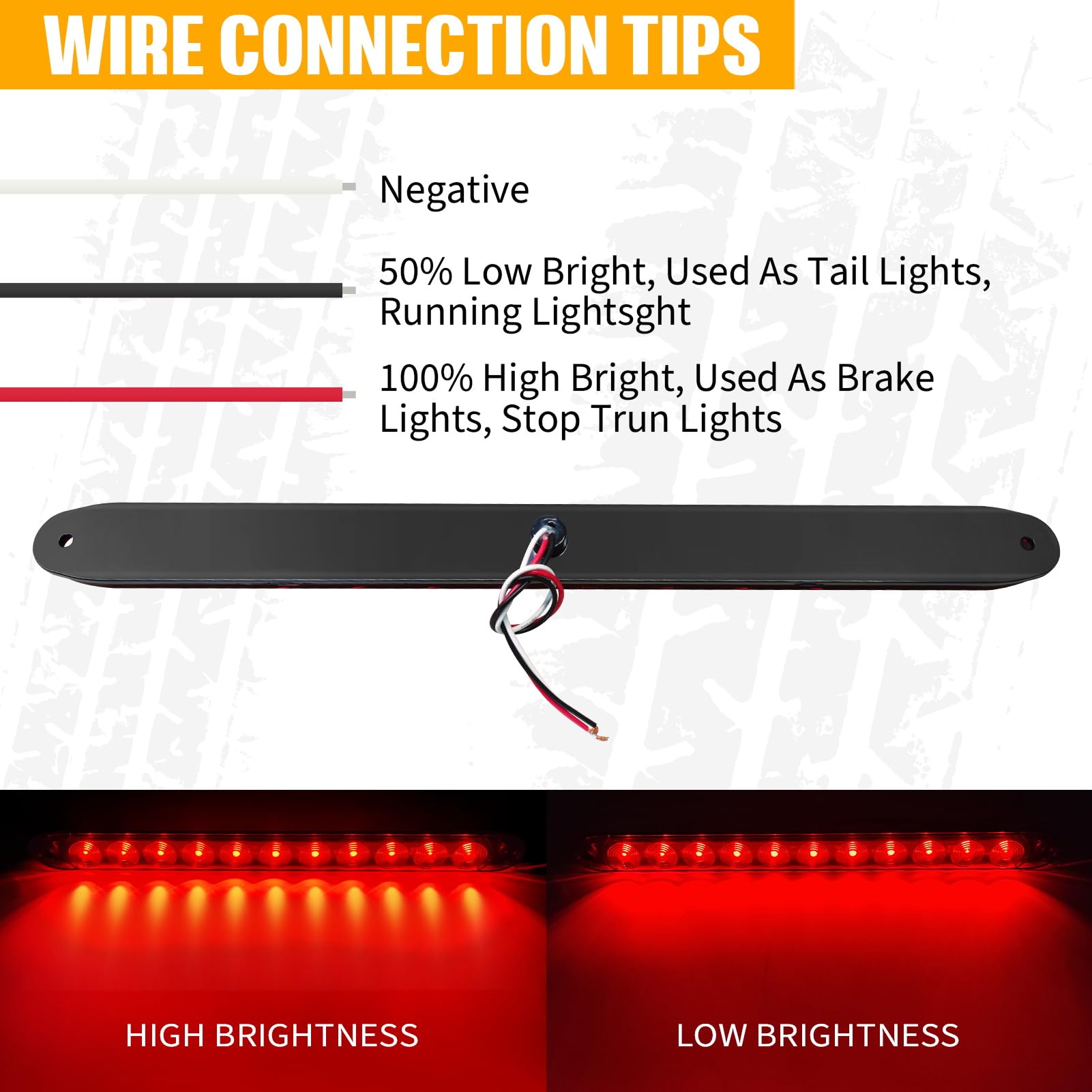 Complete LED Trailer Light Kit - Super Bright Submersible Boat Lights with Square Tail Lights, Marker Lights & Brake Light Bar | Waterproof Wiring Harness Included | Perfect for Trailers, Trucks, RVs & Marine Applications | Enhance Nighttime Visibility & Safety on Roads or Waterways