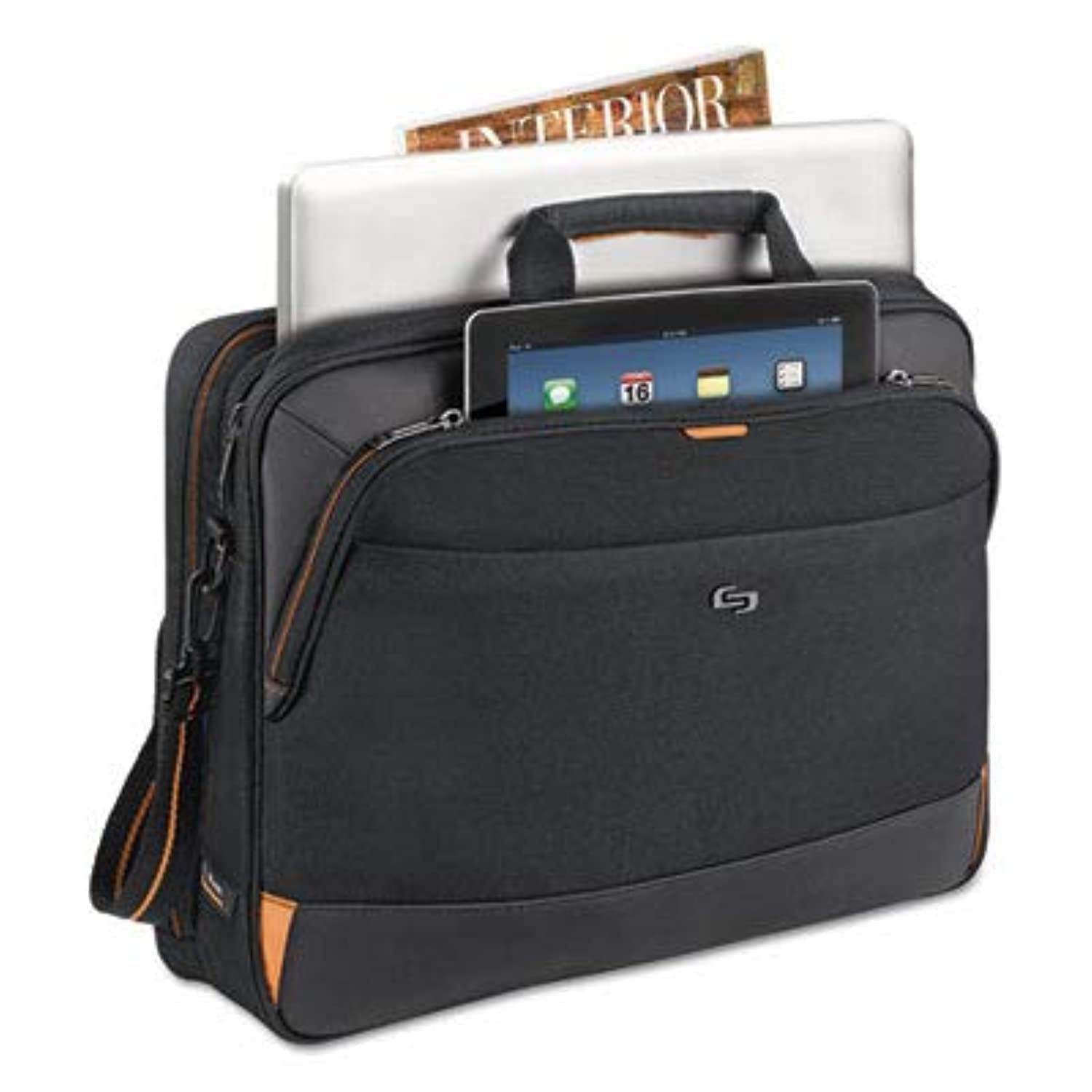 New York Focus 17.3 Inch Laptop Briefcase for Business & Travel - Durable Black Computer Bag for Men & Women - Perfect for Office, Commuting & Airplane Carry-On