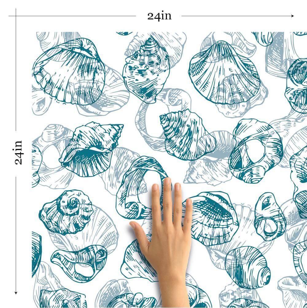 Nautical Themed White Illustration Peel and Stick Removable Wallpaper - Perfect for Coastal Home Decor, Nursery, or Office Accent Wall