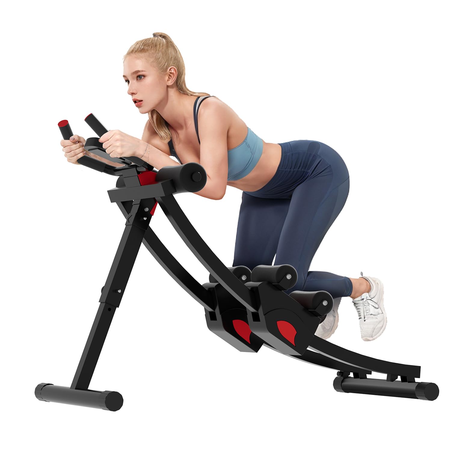 Adjustable Abdominal Trainer Machine - Core Strength Workout Equipment for Home & Gym | Foldable Ab Cruncher for Men & Women | Perfect for Home Fitness, Office Exercise & Full-Body Training