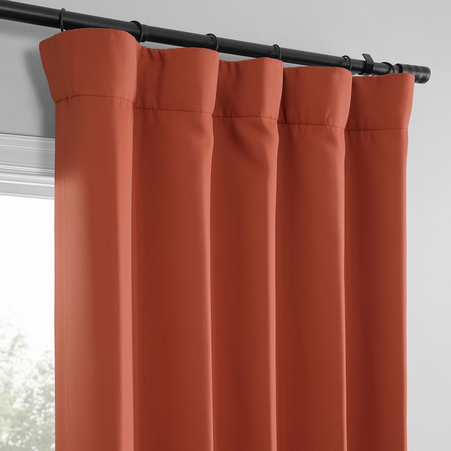 Blackout Curtains for Bedroom - 2 Panels Set, Thermal Insulated & Noise Reducing, 100% Room Darkening, Rust Color - Perfect for Home, Office, and Nursery