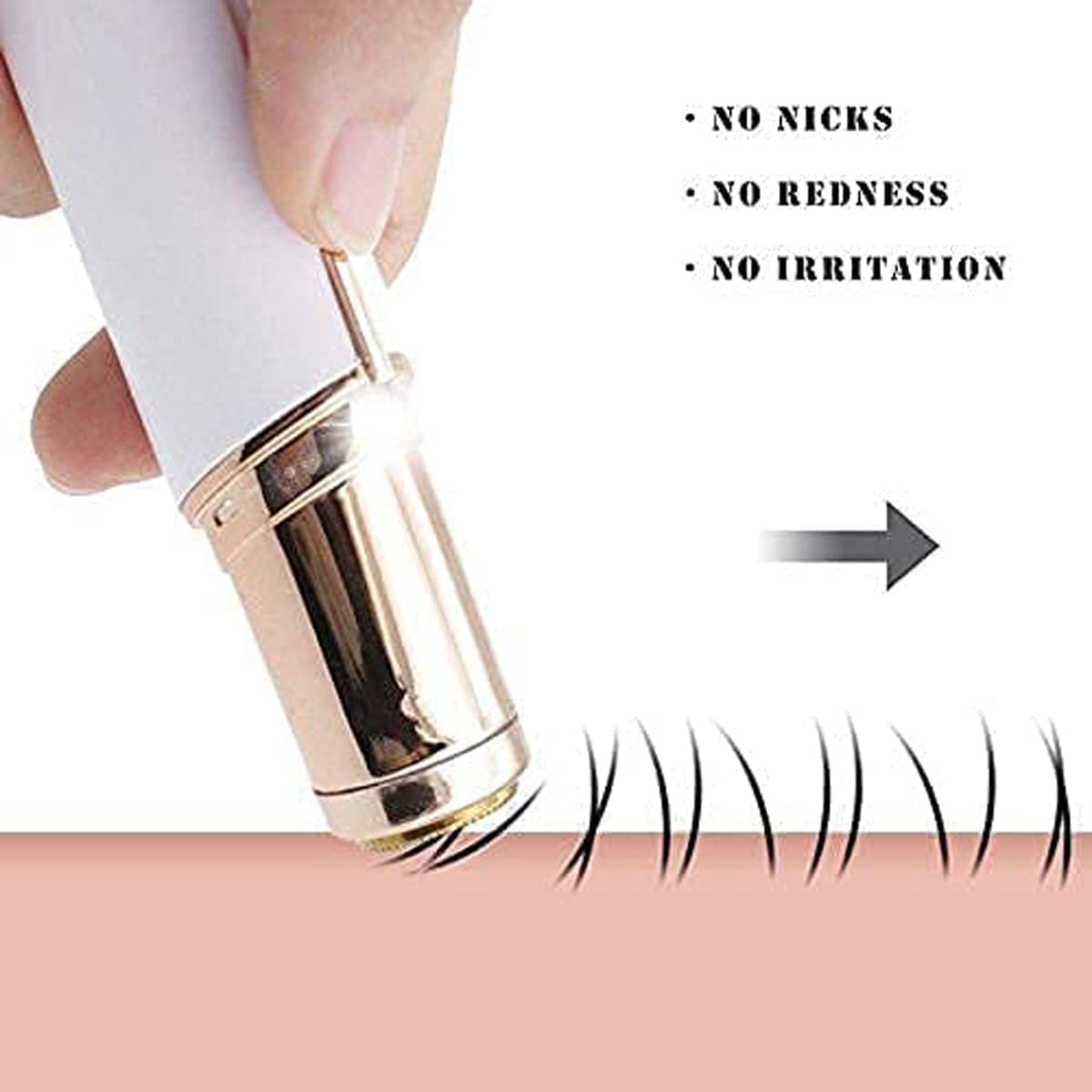 ABSTRACT Multipurpose Flawless Hair Remover for Women - Mini Cordless Trimmer for Face, Eyebrows & Body | Painless Hair Removal for Smooth Skin at Home & Travel