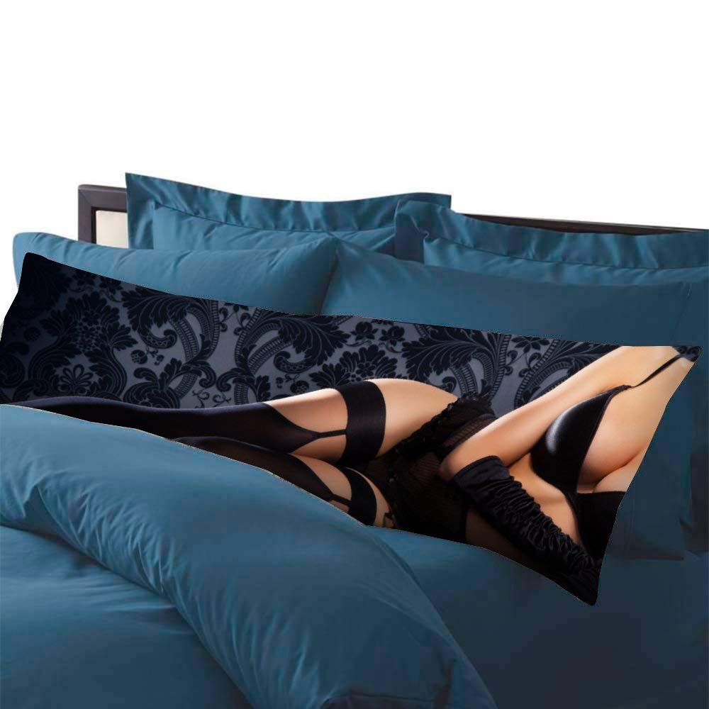 Sexy Women's Full Body Pillowcase - Soft & Comfortable Long Body Pillow Cover for Adults - Perfect for Cuddling, Sleeping & Home Decor