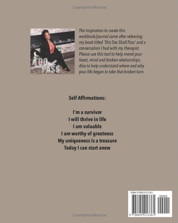 This Too Shall Pass: Trauma Recovery Workbook & Journal for Healing, Self-Care, and Emotional Growth - Perfect for Therapy, PTSD Support, and Personal Reflection