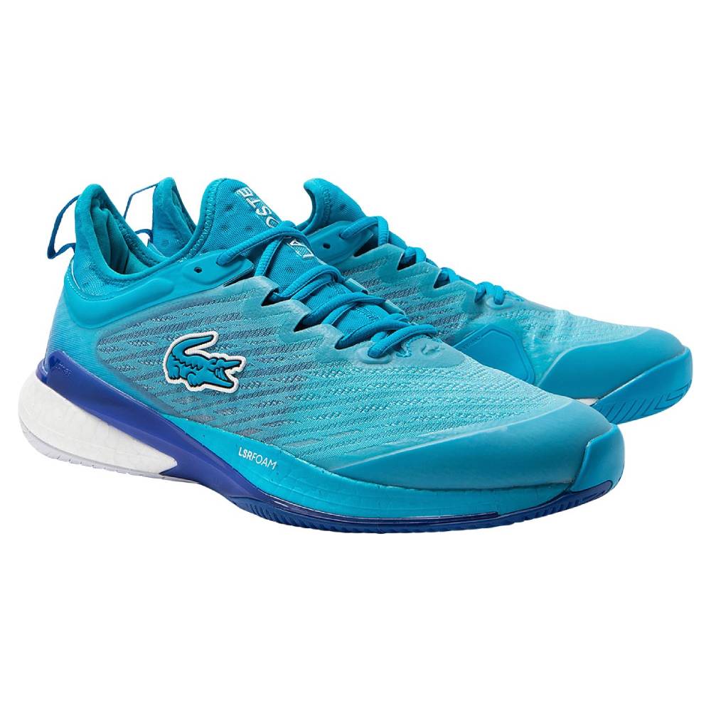 Lacoste AG LT23 Lite Women's Tennis Shoes - Lightweight Comfort Sneakers for Women in Blue & White | Perfect for Casual Wear, Gym Workouts & Tennis Matches