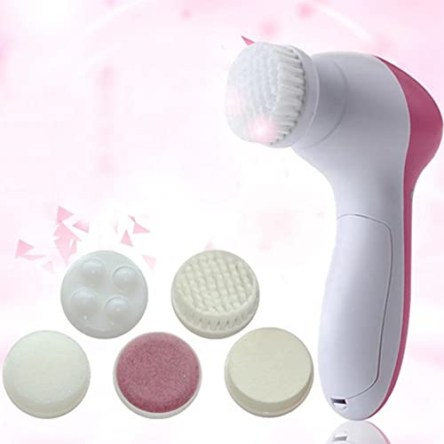 Esselkay 5-in-1 Waterproof Facial Cleansing Brush for Acne & Exfoliation - Spa & Deep Cleaning at Home