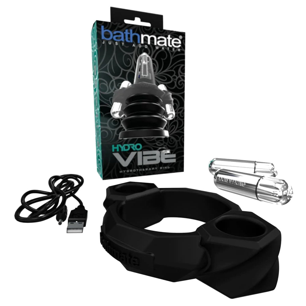 Bathmate HydroVibe Vibrating Hydrotherapy Ring - Waterproof Massage Device for Men's Relaxation & Intimate Wellness - Perfect for Shower, Bath & Spa Use