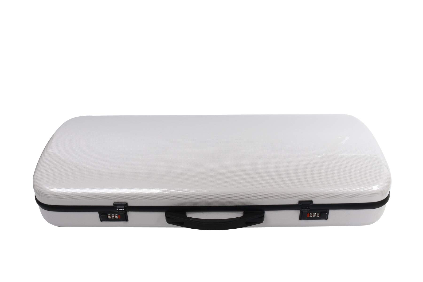 Yinfente Carbon Fiber Double Violin & Viola Case (4/4 Full Size 15-16 Inch Adjustable) - Protective Travel Storage for Violinists | Perfect for School, Orchestra & Professional Performances (White)