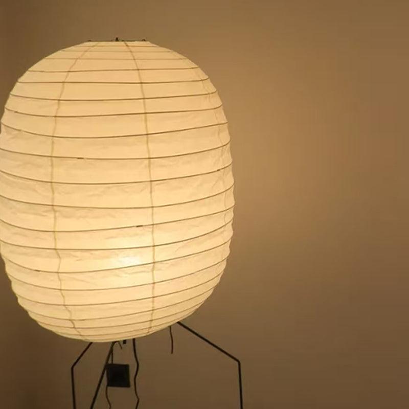 Ellipsa Rice Paper Floor Lamp - Modern Handmade Asian Style Lighting for Living Room, Bedroom, and Meditation Spaces | Warm Ambient Glow for Home Decor and Relaxation