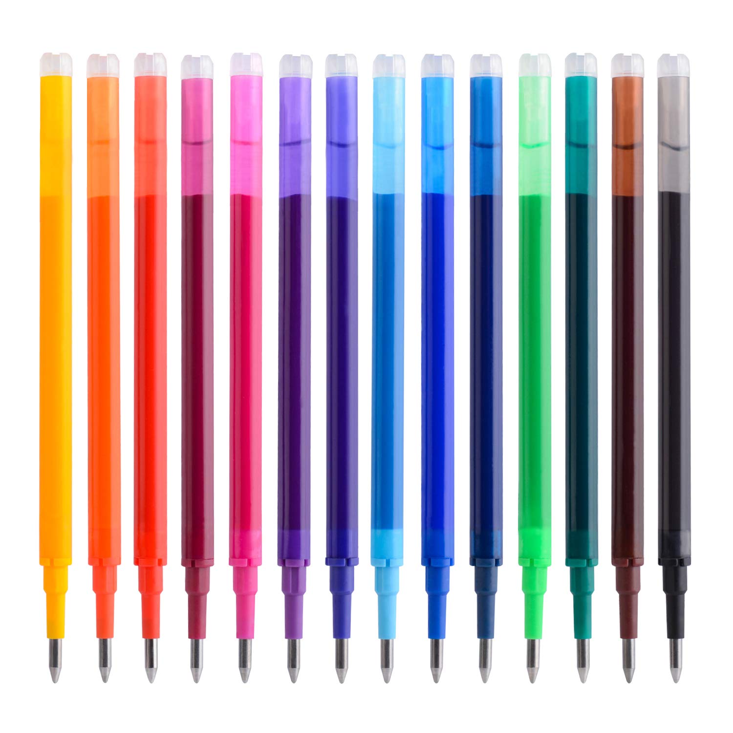 **ParKoo Gel Ink Refills - Compatible with FriXion & Friction Erasable Gel Pens, 0.7mm Fine Point, 14 Vibrant Colors - Ideal for Note-Taking, Journaling & School Work**