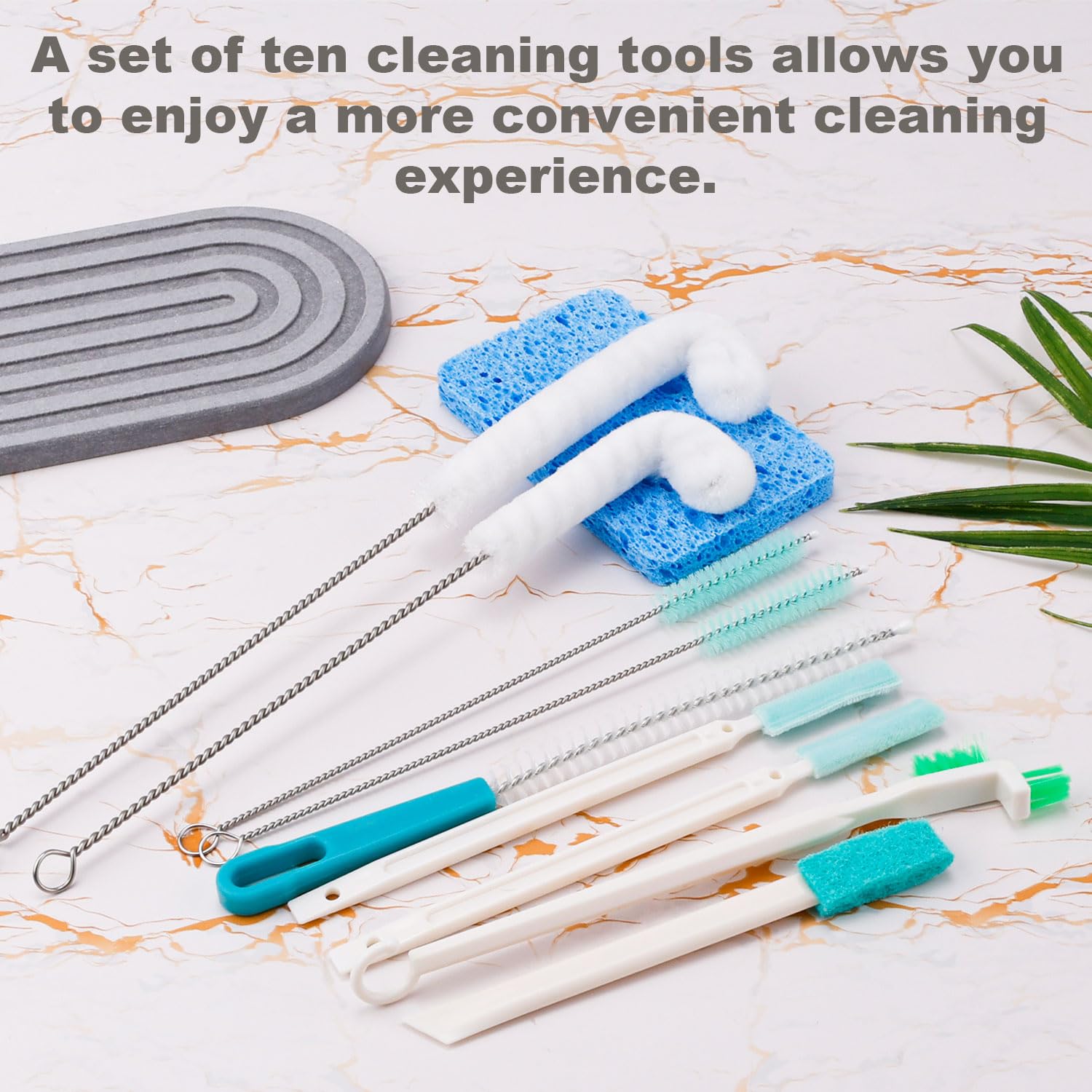 10-Pack Ice Machine Cleaner Brush Set - Multipurpose Cleaning Brushes for Ice Makers, Water Bottles, Straws, Spouts & Coolers | Small Crevice Cleaning Tools Kit for Household & Commercial Use | Perfect for Kitchen, RV, Camping & Bar Maintenance