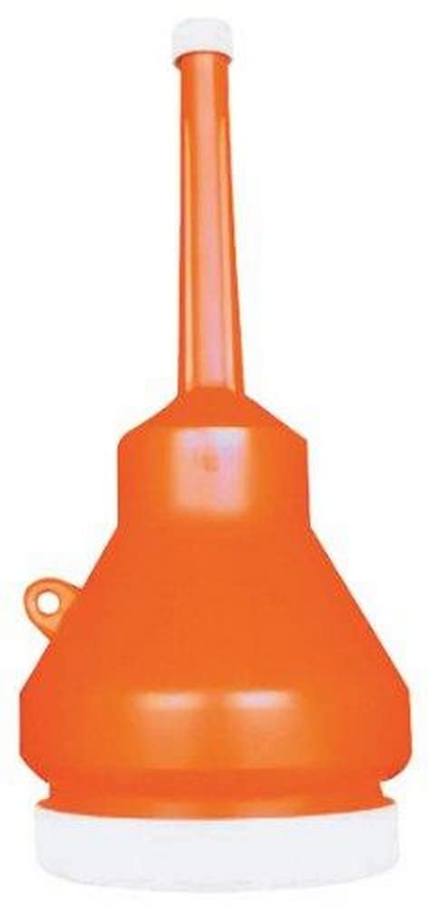 WirthCo B-692B 32105 Funnel King Orange Capped Funnel - 1 Pint Capacity - Heavy Duty Automotive Funnel for Oil, Gas, Fluids - Perfect for Mechanics, DIY Car Maintenance & Workshop Use