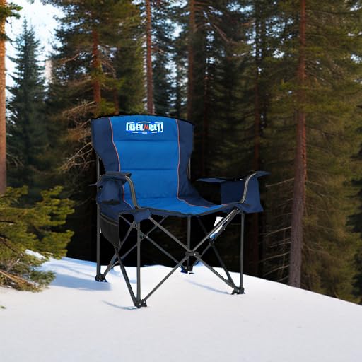 Overmont Oversized Folding Camping Chairs 2-Pack - Heavy Duty 450lbs Capacity with Padded Seat & Cooler Pockets - Portable Collapsible Outdoor Chairs for Camping, Beach, Fishing, Picnics, Sports Events & Backyard Relaxation