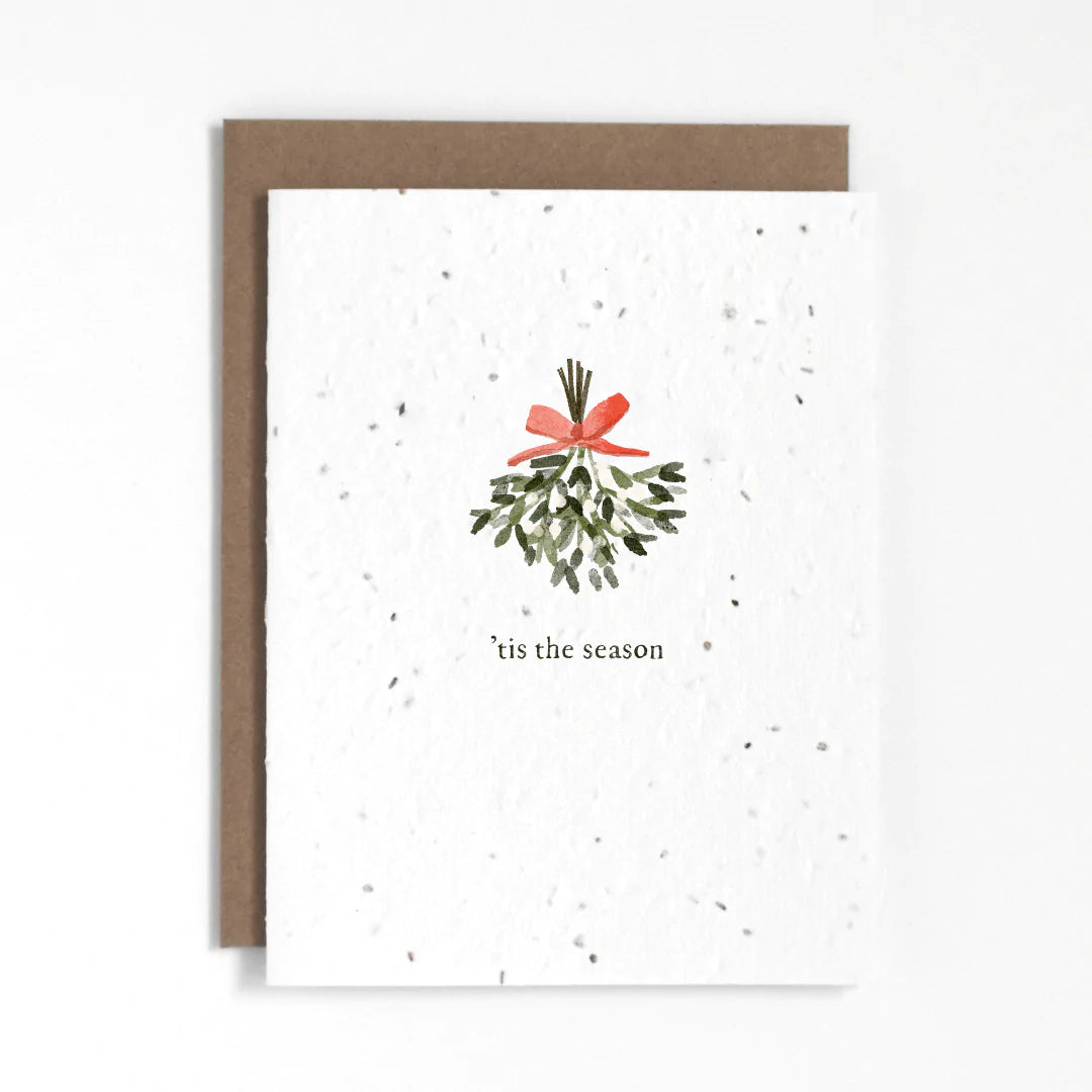 Eco-Friendly Plantable Holiday Greeting Card with Seeds - Christmas, New Year Greenery Card for Sustainable Celebrations | Perfect for Holiday Gifts, Office Parties & Eco-Conscious Consumers