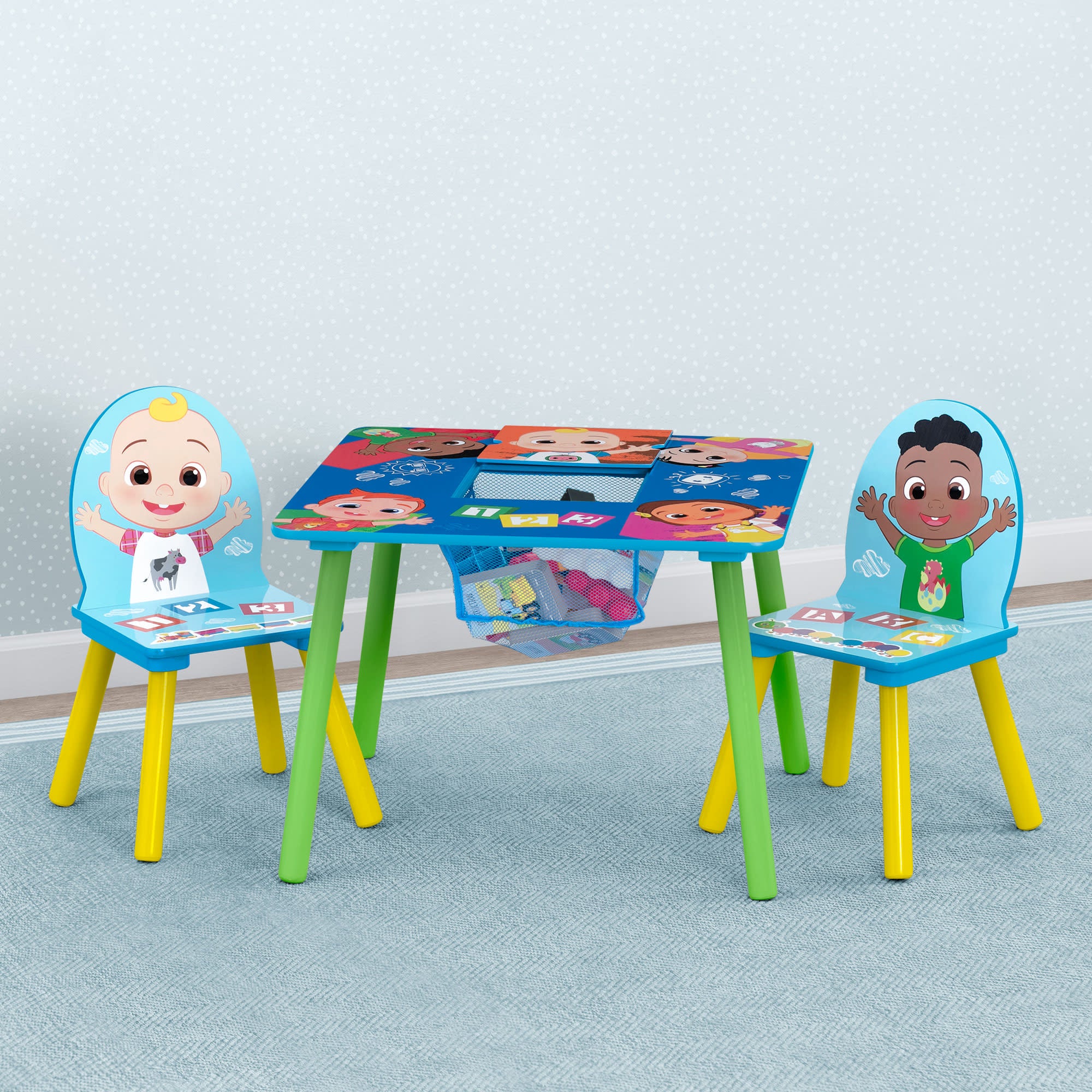 CoComelon Kids Table and Chair Set - 2-Piece Toddler Furniture for Playtime, Learning & Dining - Perfect for Preschoolers & Daycare Use