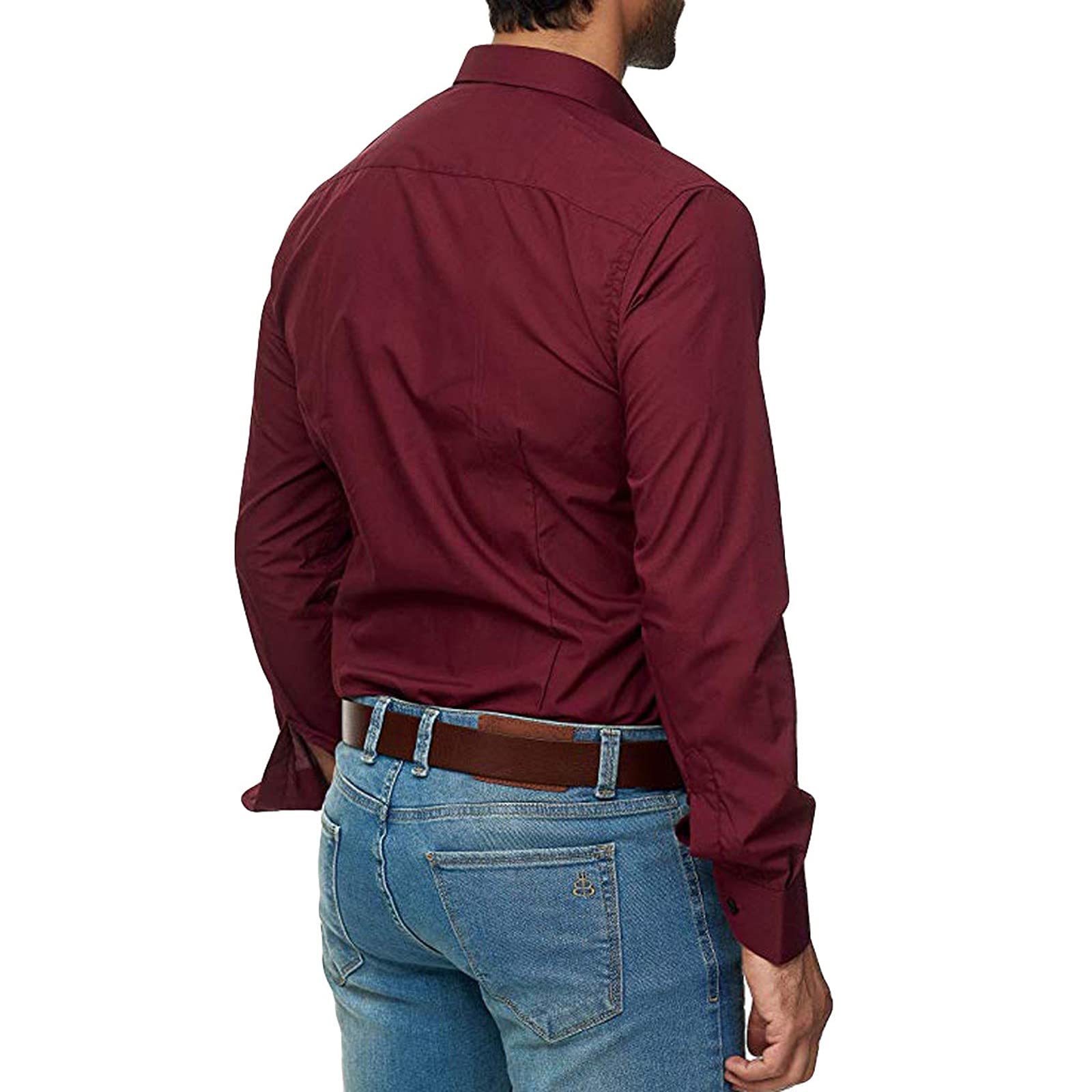 Men's Casual Button Down Dress Shirts - Long Sleeve Regular Fit Oxford Shirt for Work & Business | Western Style Formal Wear | Perfect for Office, Interviews & Special Occasions