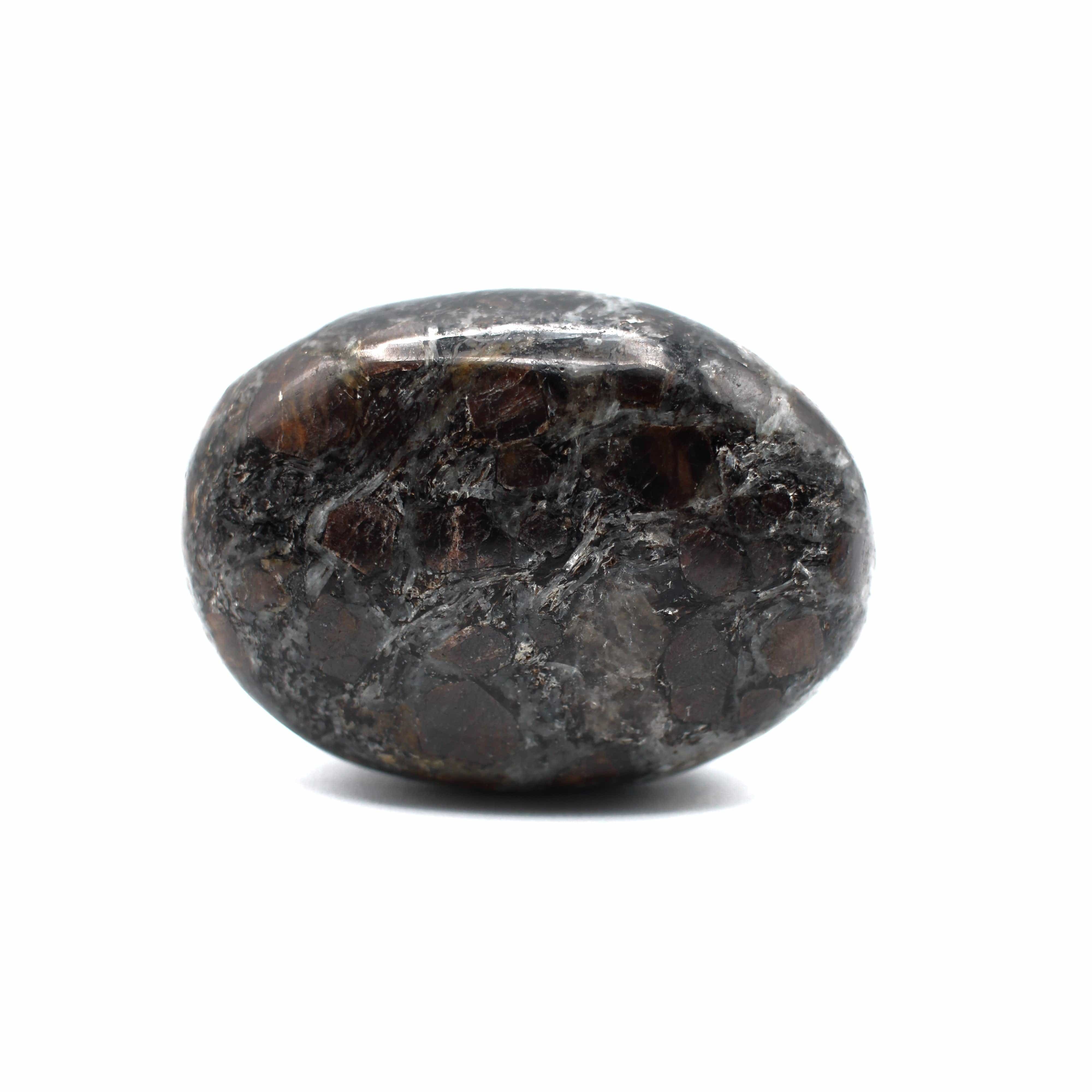 Natural Canadian Staurolite Garnet Mica Schist Palm Stone - Healing Crystal for Meditation, Stress Relief & Spiritual Growth