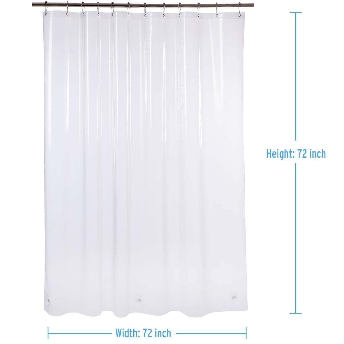 Amazer Plastic Shower Curtain Hooks - Bathroom Decor Essentials