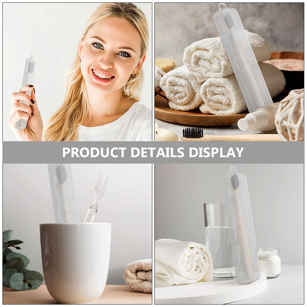 Healifty Clear Travel Toothbrush Case for Electric & Manual Toothbrushes - Portable PP Plastic Toothbrush Holder for Travel, Camping, and Daily Use