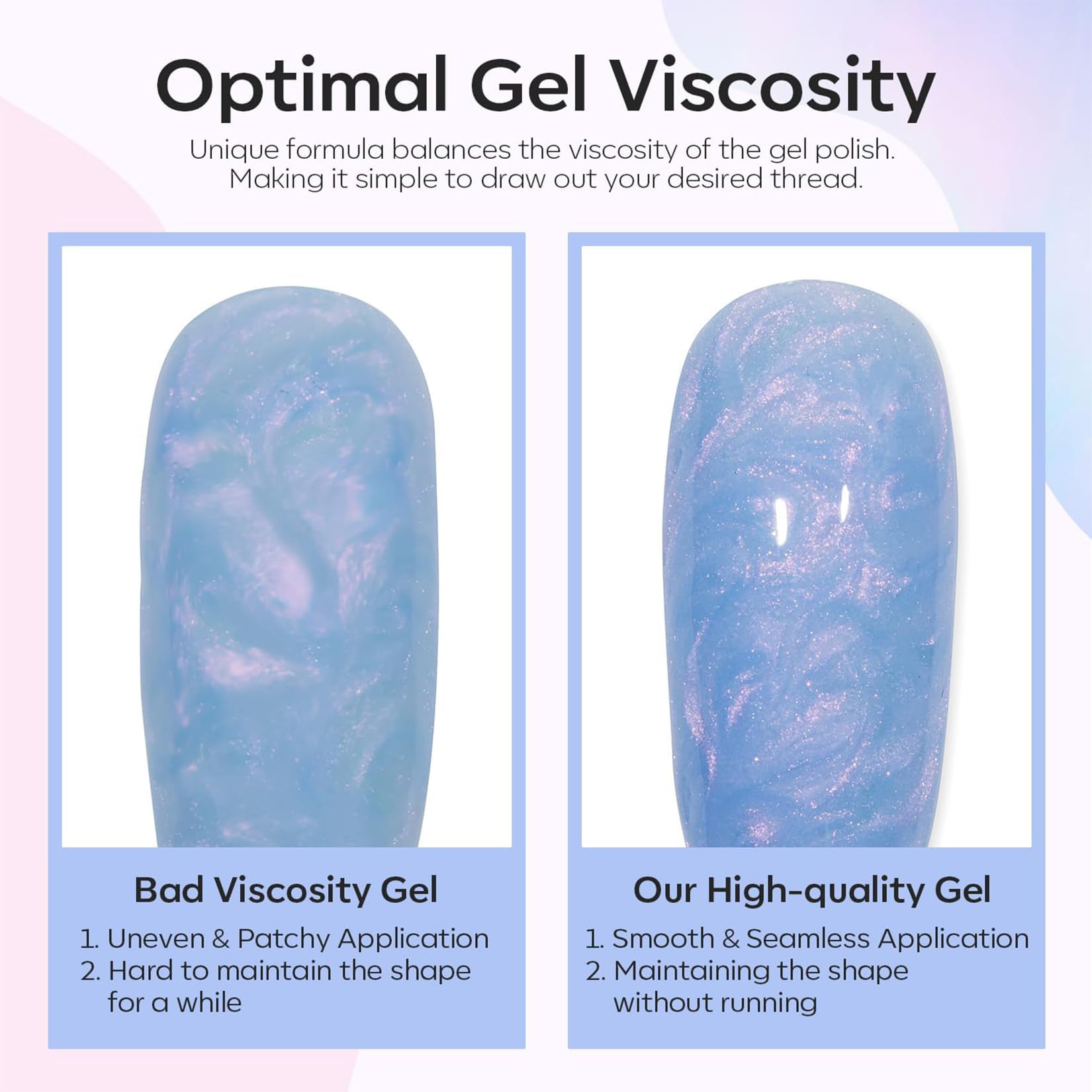 Modelones Pearl Gel Nail Polish Set - 6 Colors Aurora Iridescent Shimmer Nail Art Kit (White, Pink, Purple) for Mermaid & Shell Nail Designs | Soak Off LED/UV Glitter Gel Polish | Perfect for Easter DIY, Gift Giving & Professional Nail Salons
