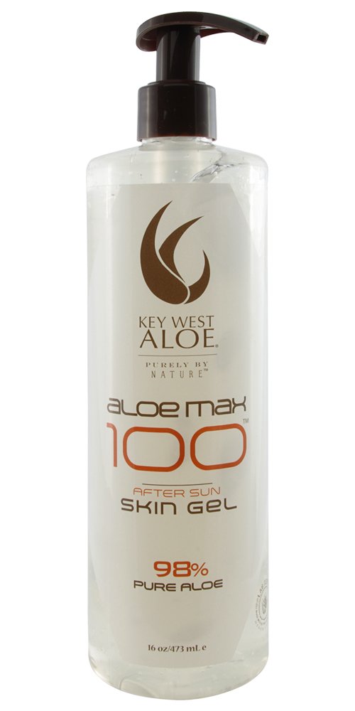 Key West Aloe Max 100 - 15.5 oz Soothing Gel for Sunburn Relief