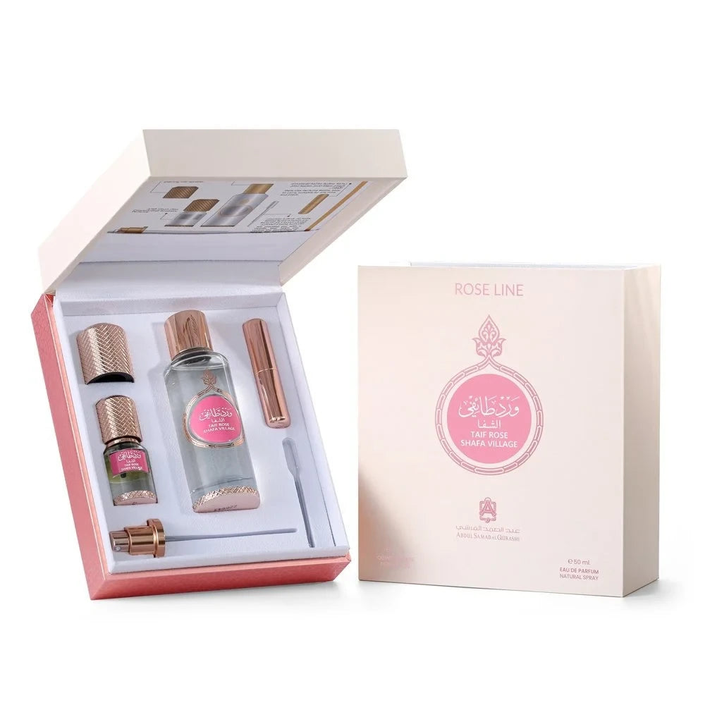 Taif Rose Shafa Village 3ml Essential Oil & 50ml EDP Perfume - Premium Fragrance for Aromatherapy, Gifting & Special Occasions