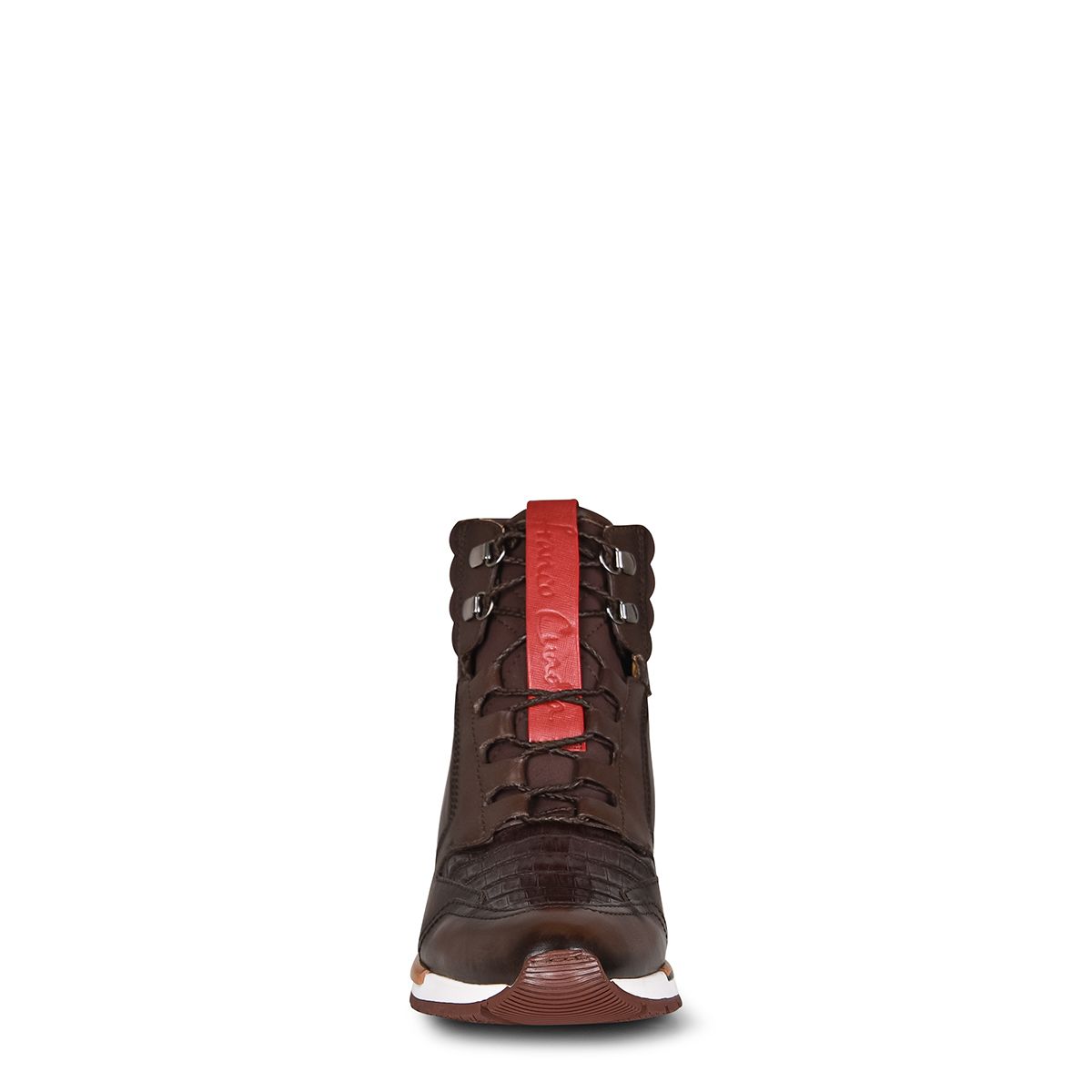 N48CWTS Men's Casual Fashion Caiman Leather Sneaker Boots in Cuadra Brown - Stylish & Comfortable for Everyday Wear, Outdoor Activities & Urban Adventures
