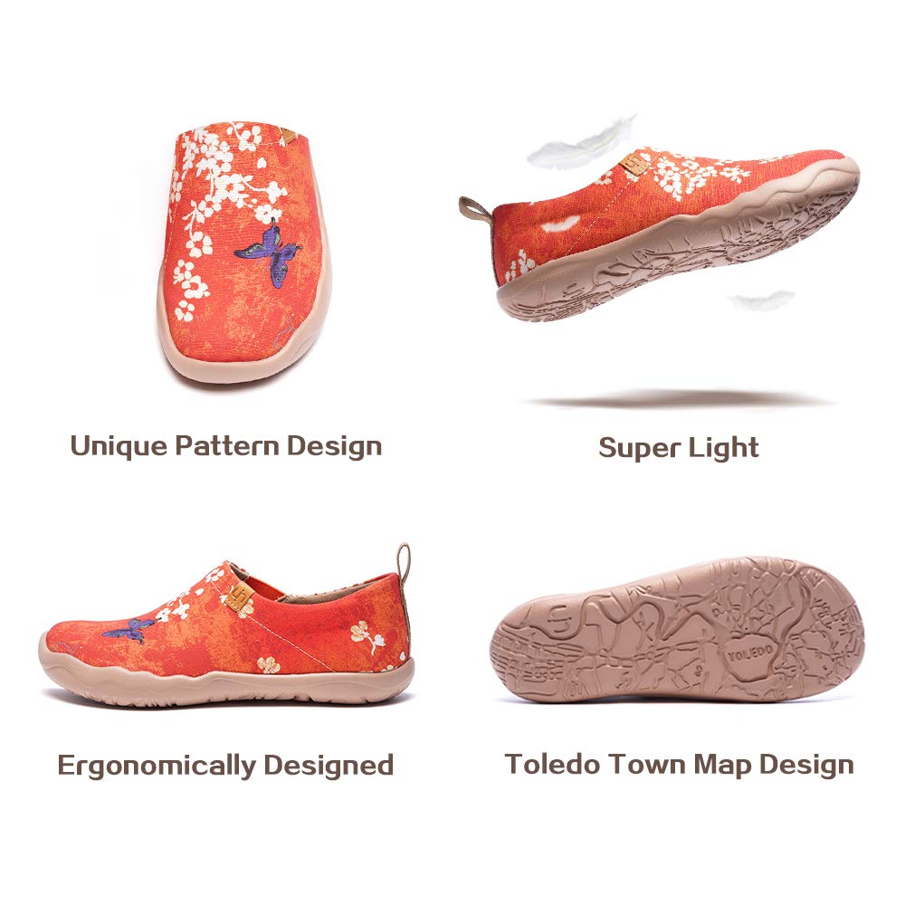 UIN Women's Art Travel Slip-On Shoes - Lightweight Breathable Comfortable Loafers for Walking, Work & Casual Wear | Stylish Slip-On Flats for Women | Perfect for Travel, Office & Everyday Use