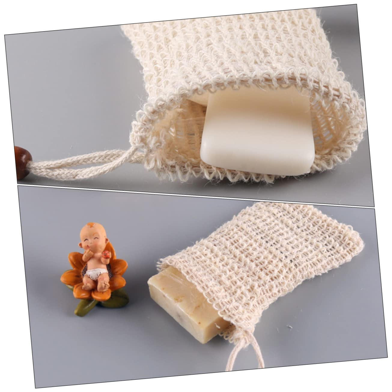 6-Pack Soap Bags for Bathroom - Hanging Soap Holder with Foaming Net, Perfect for Handmade & Facial Soap (Ideal for Travel, Shower & Spa Use)