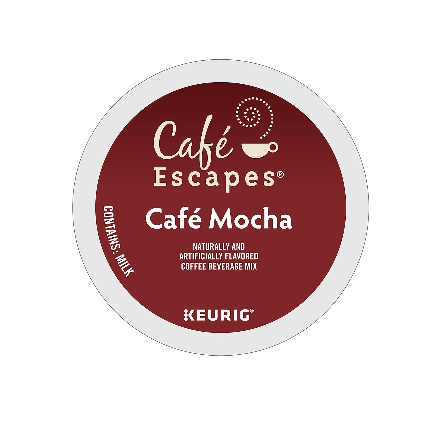 Cafe Escapes 6803 Mocha K-Cups - 24 Count Box | Premium Single-Serve Coffee Pods for Keurig Brewers | Perfect for Office, Home & Morning Coffee Breaks