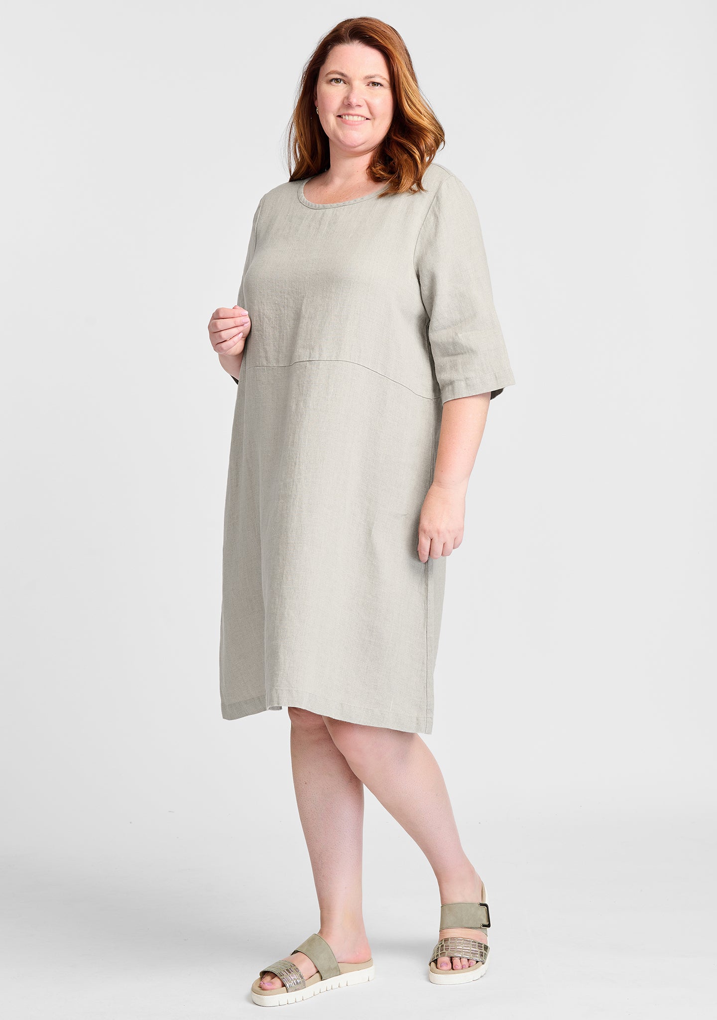 Simple Linen Shift Dress for Women - Breathable & Comfortable Summer Dress - Perfect for Casual Outings, Beach Vacations & Office Wear - FINAL SALE