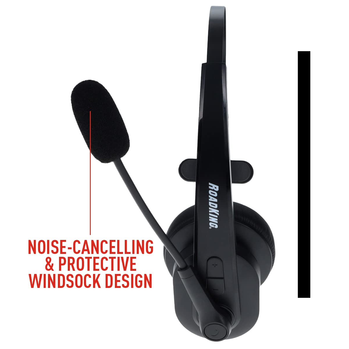 RoadKing RKING2000 Noise Cancelling Bluetooth Headset for Truck Drivers - Wireless Headphones with Mic for Clear Calls & Comfort - Perfect for Long Haul Driving, Delivery Services & Professional Trucking