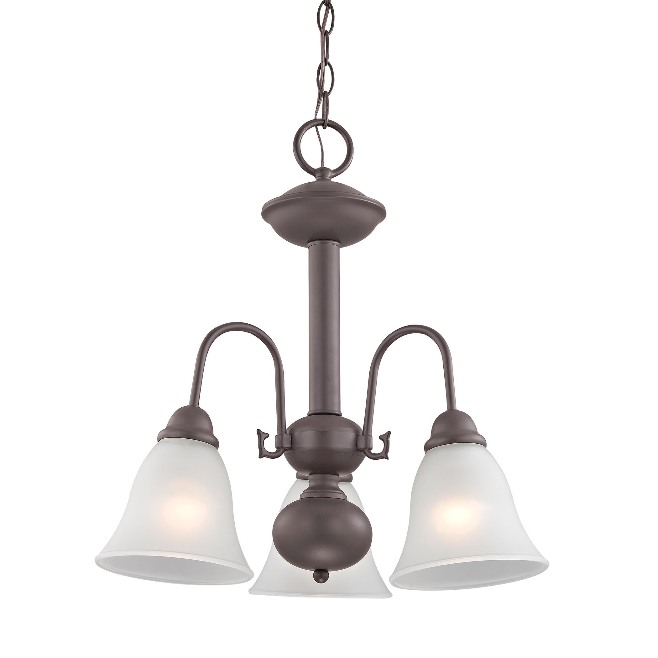 Bellingham 3-Light Chandelier in Oil Rubbed Bronze - Modern Farmhouse Ceiling Light Fixture for Dining Room, Bedroom, or Entryway