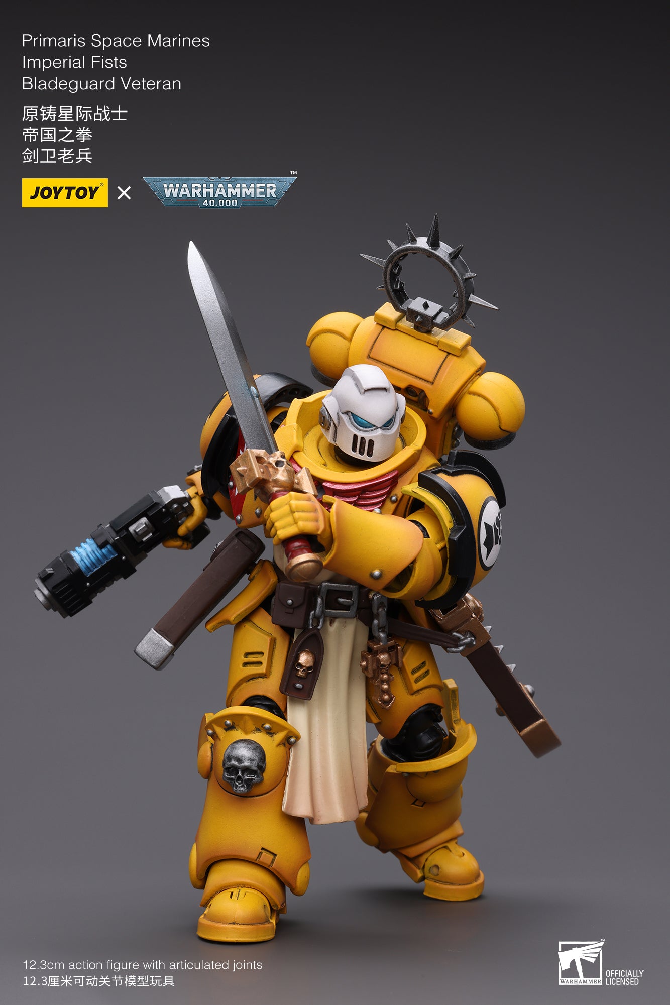 JOYTOY 1/18 Scale Warhammer 40K Primaris Space Marines Bladeguard Action Figure Set - Perfect for Collectors, Tabletop Gaming & Display