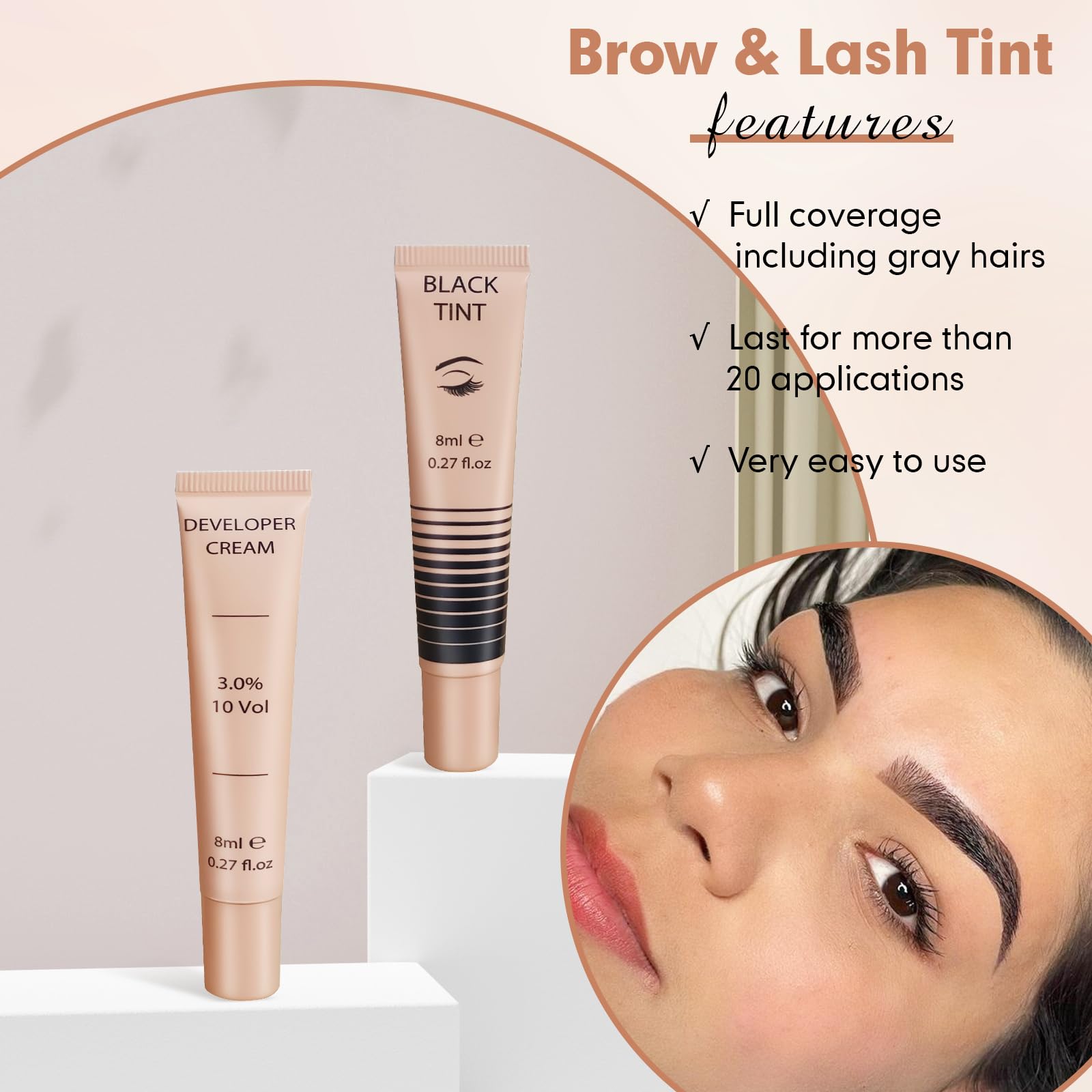 Black Eyelash Kit - Instant Voluminous Lash Color with Natural Black Effects | Keratin-Based, Safe & Easy to Apply | Perfect for Daily Wear, Special Occasions & Professional Makeup