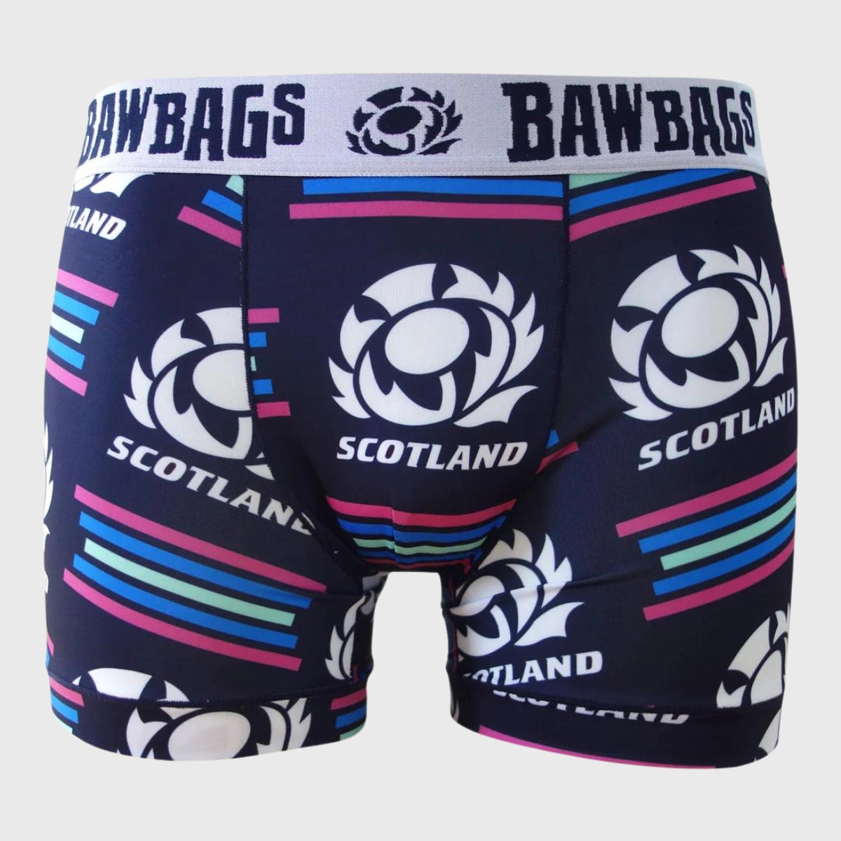 Bawbags Scotland Rugby Cool De Sacs Tryline Technical Boxer Shorts - Moisture-Wicking Performance Underwear for Rugby Players & Sports Enthusiasts - Perfect for Training, Matches & Active Lifestyle