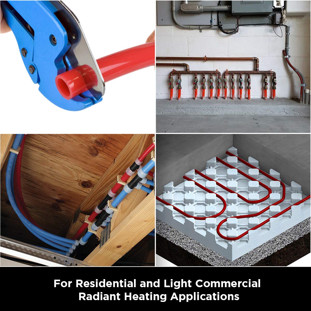 1 Inch x 100 Ft PEX-A Tubing Coil - Non-Barrier Flexible PEX Pipe for Potable Water, Red Plumbing Supply - Perfect for Residential & Commercial Water Distribution Systems, Radiant Heating, and Hydronic Applications