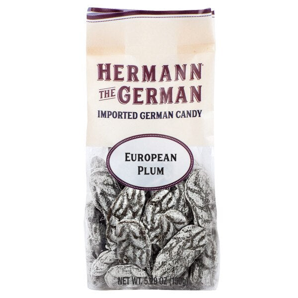 Hermann the German European Plum Hard Candy - Traditional Old World Flavor - Perfect for Gifts, Parties & Nostalgic Treats