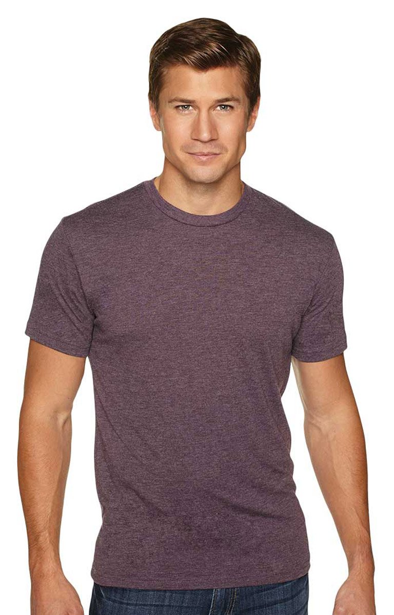 Premium Men's Tri-Blend Satin Label T-Shirt - Soft Comfort Fit Crewneck Tee for Casual Wear, Gym & Everyday Use