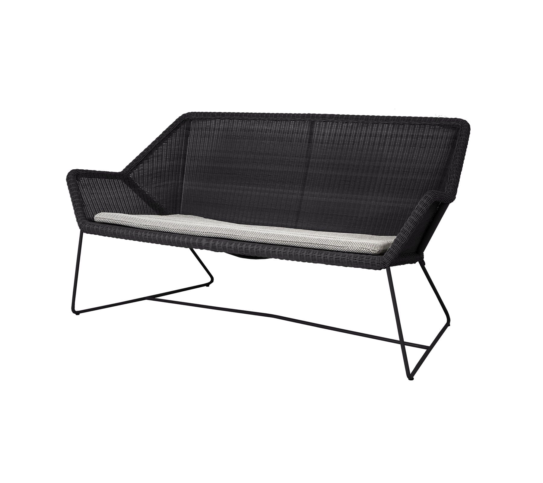 Breeze 2-Seater Outdoor Garden Sofa - Waterproof Wicker Patio Furniture Set for Backyard, Porch & Poolside Relaxation