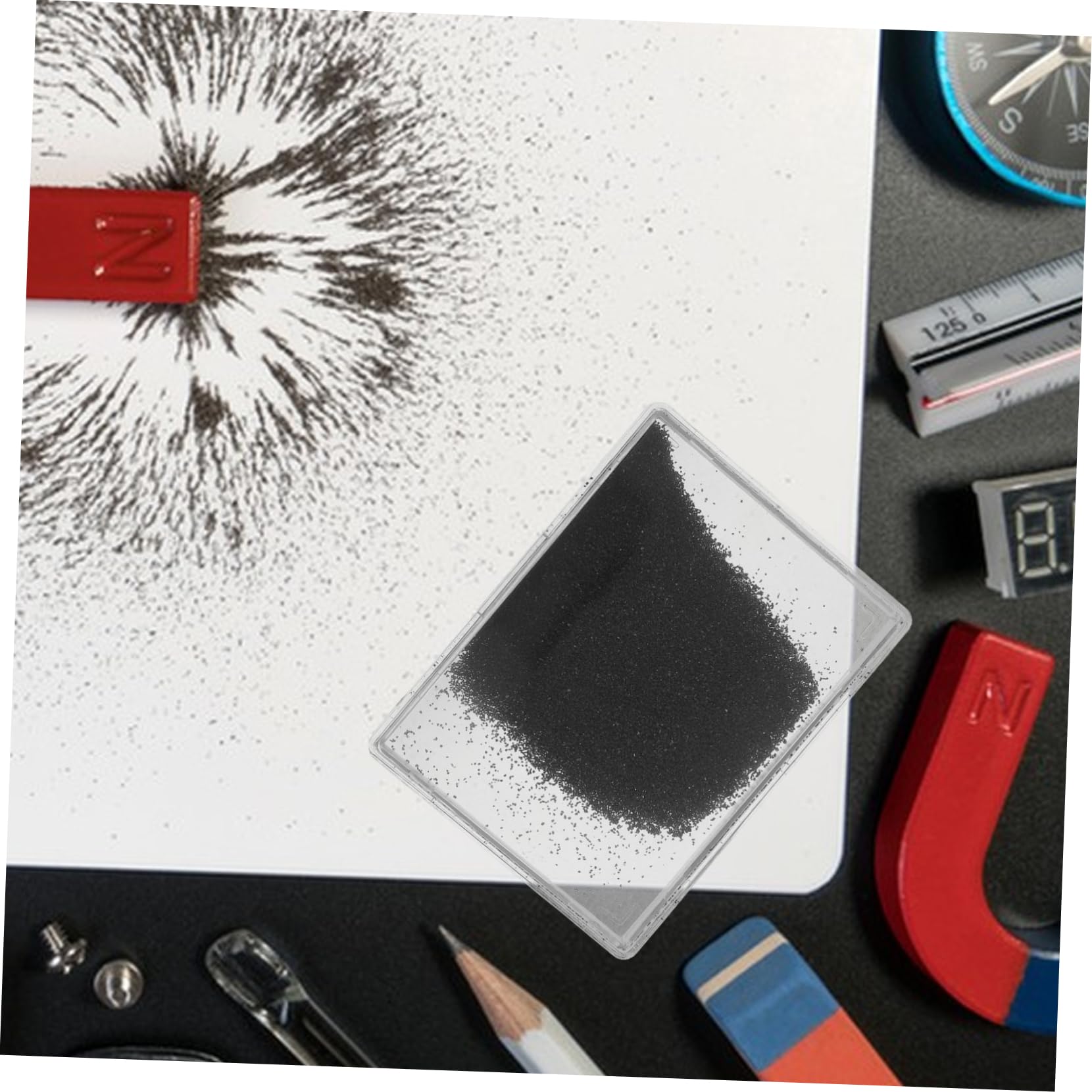 Iron Filings Physics Experiment Kit - Magnetic Field Demonstrator for Science Education | Perfect for Classroom Labs & STEM Learning Activities