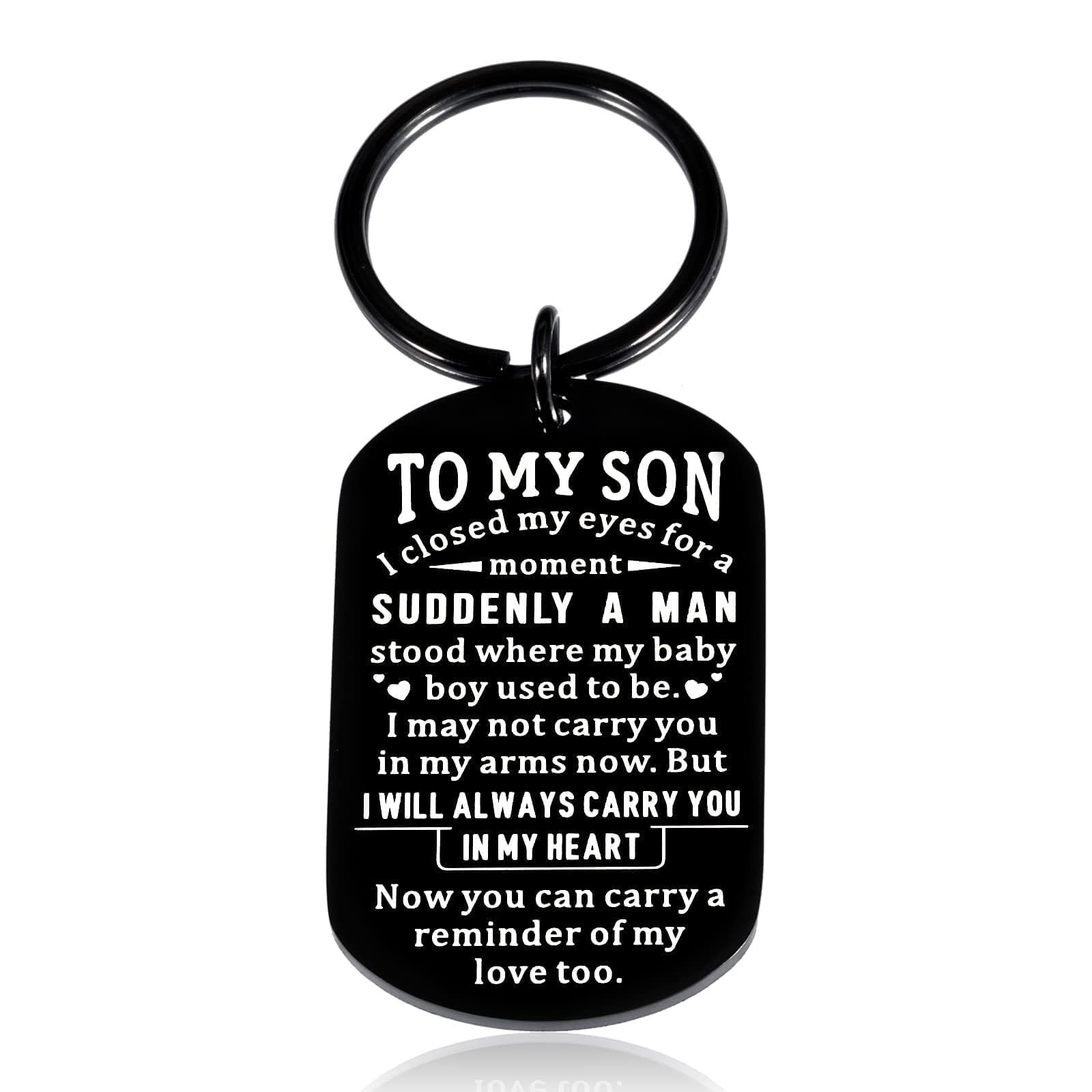 Inspirational Keychain Gift for Son - Birthday, Christmas, Easter