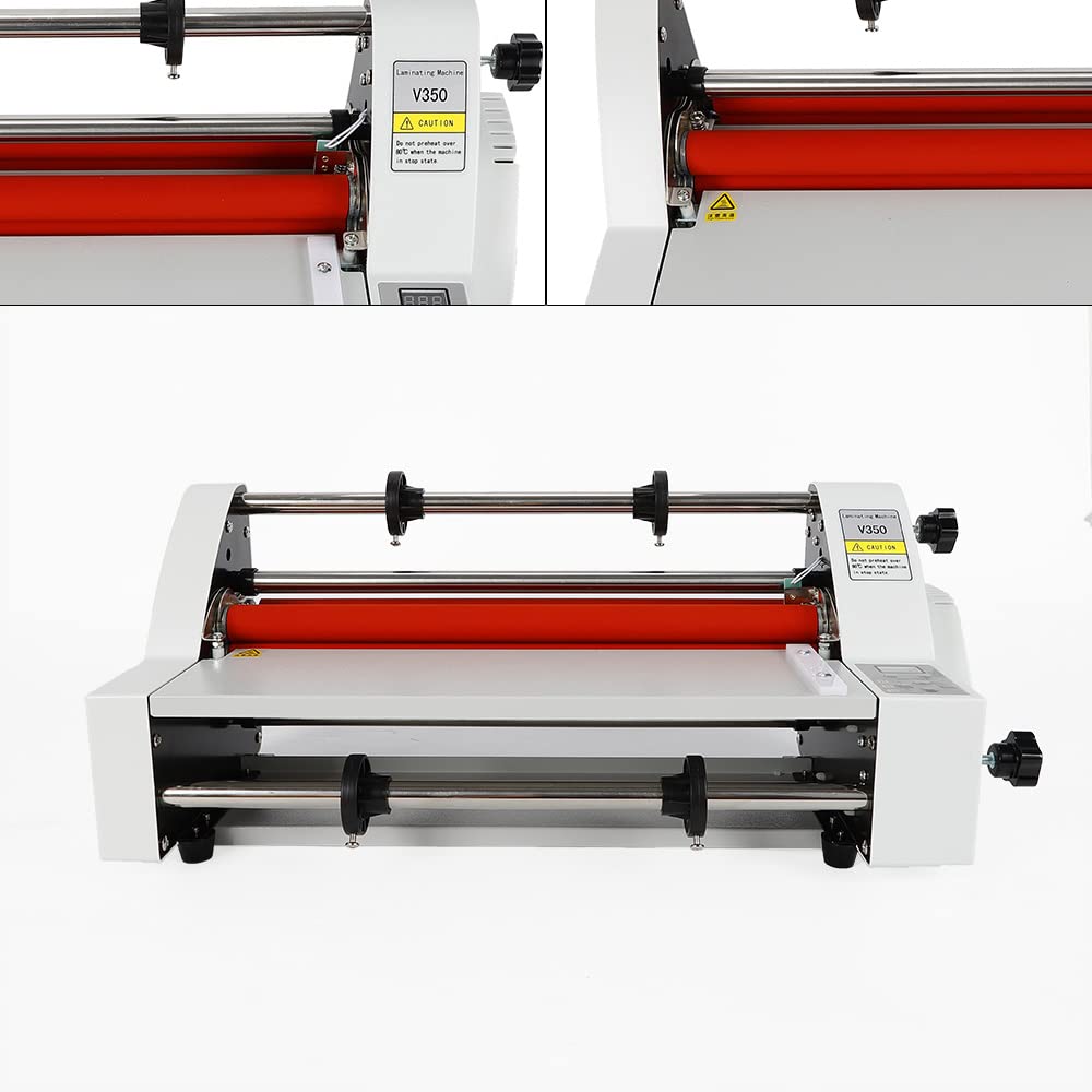 Hot & Cold Roll Laminating Machine - Dual Sided Thermal Laminator with Digital Display & Electronic Temperature Control for Home, Office, School - Perfect for Documents, Photos, ID Cards & Craft Projects (US Stock)