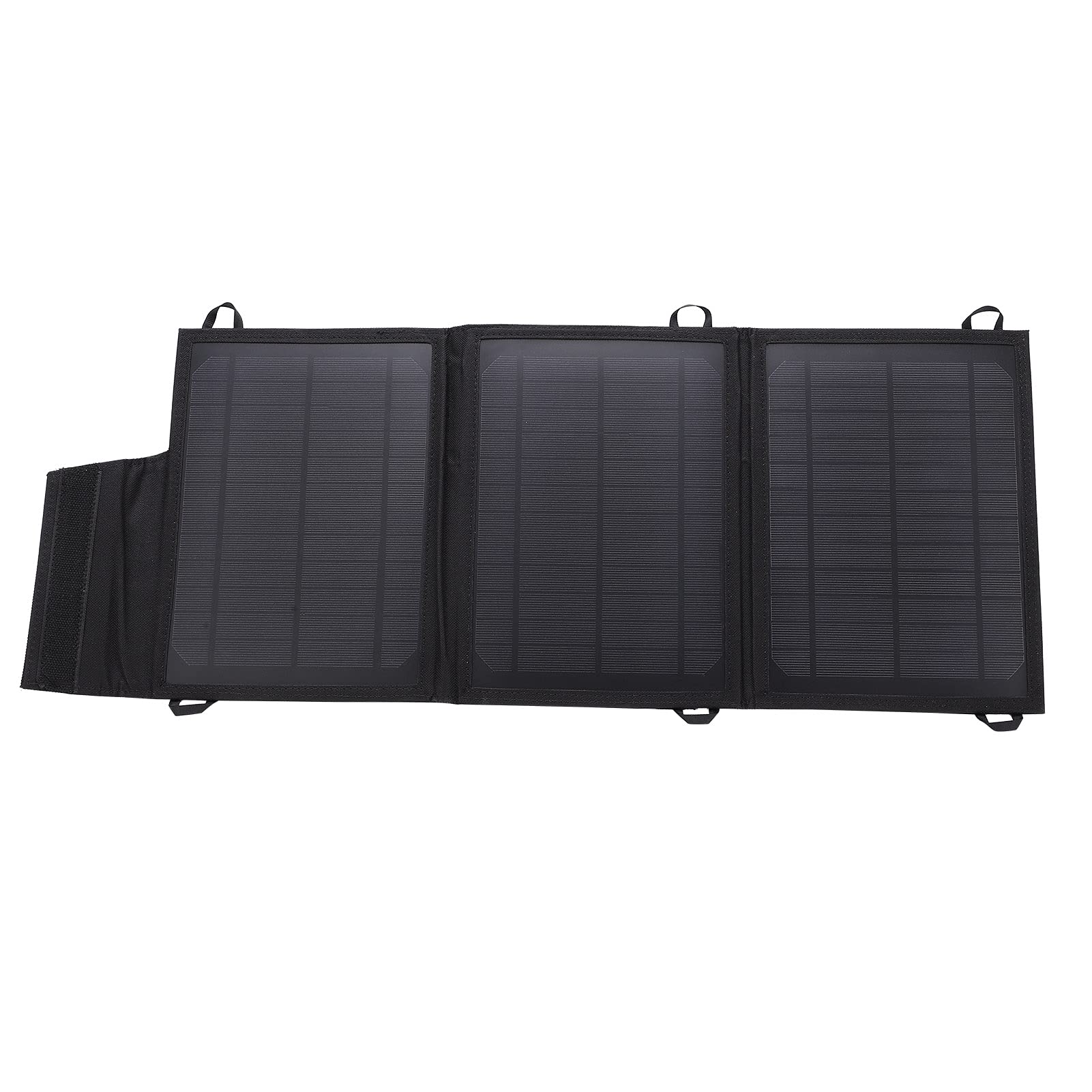 FASJ Foldable Solar Charger with Adjustable Bracket - 17%-24% Efficient Portable Solar Panel with Dual USB Output for Laptops, Car Batteries & Outdoor Activities | Perfect for Camping, Hiking & Emergency Power Backup