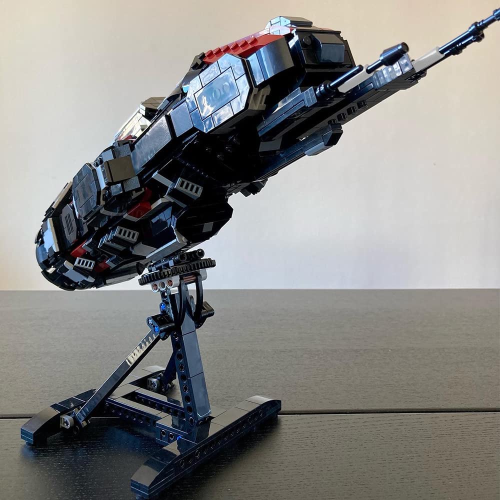Corvette-Class Frigate Rocinante Building Block Set (1853 PCS) - MCRN Roci Battleship Model Kit from The Expanse with Display Stand | STEM Educational Toys for Adults & Kids | Perfect for Sci-Fi Fans, Collectors & Space-Themed Room Decor