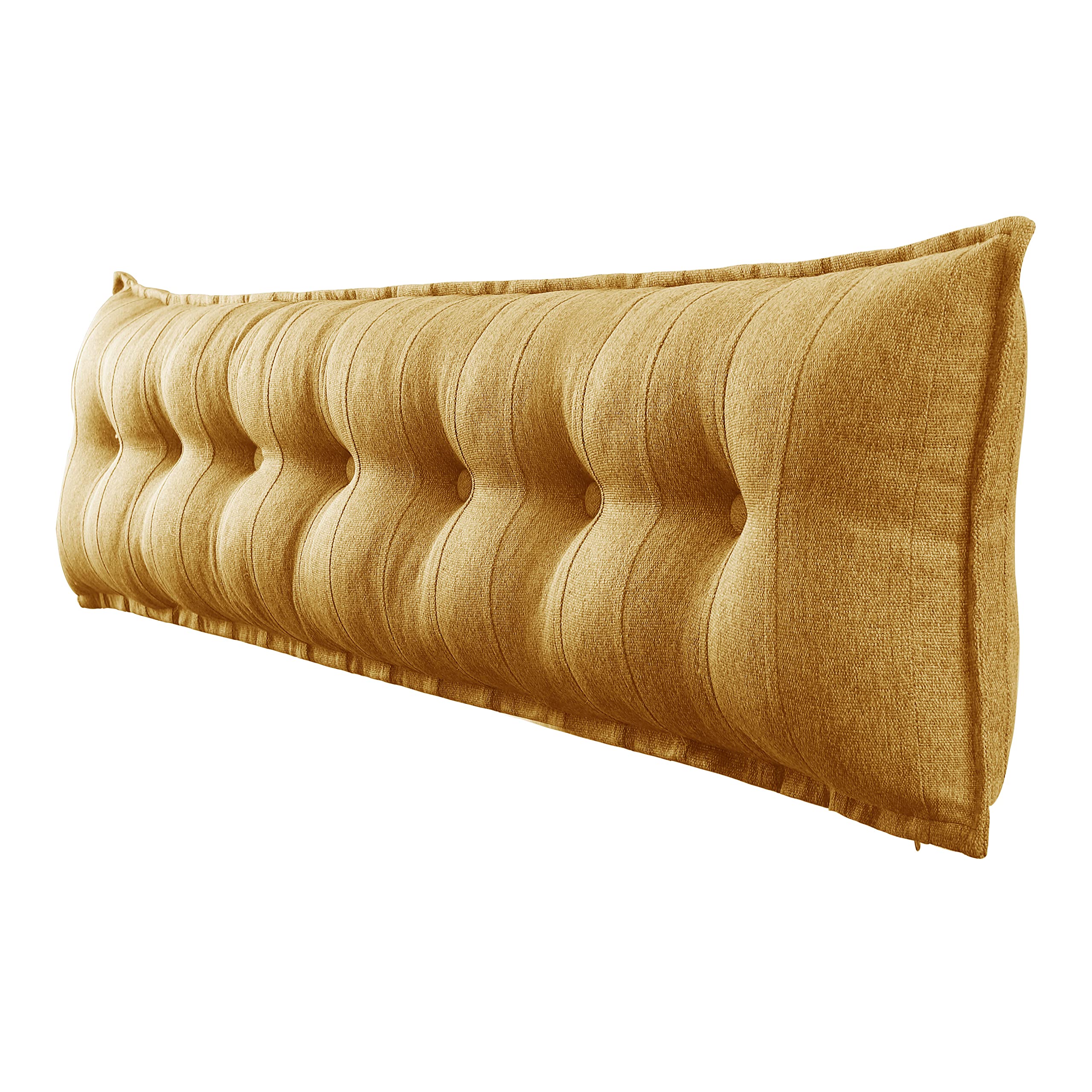 **WOWMAX Oversized Rectangular Headboard Pillow - Extra Large Body Pillow for Reading, Back Support & Lumbar Comfort - King Size Yellow Bolster for Bed, Sofa & Couch - Perfect for Relaxing, Napping & Home Decor**