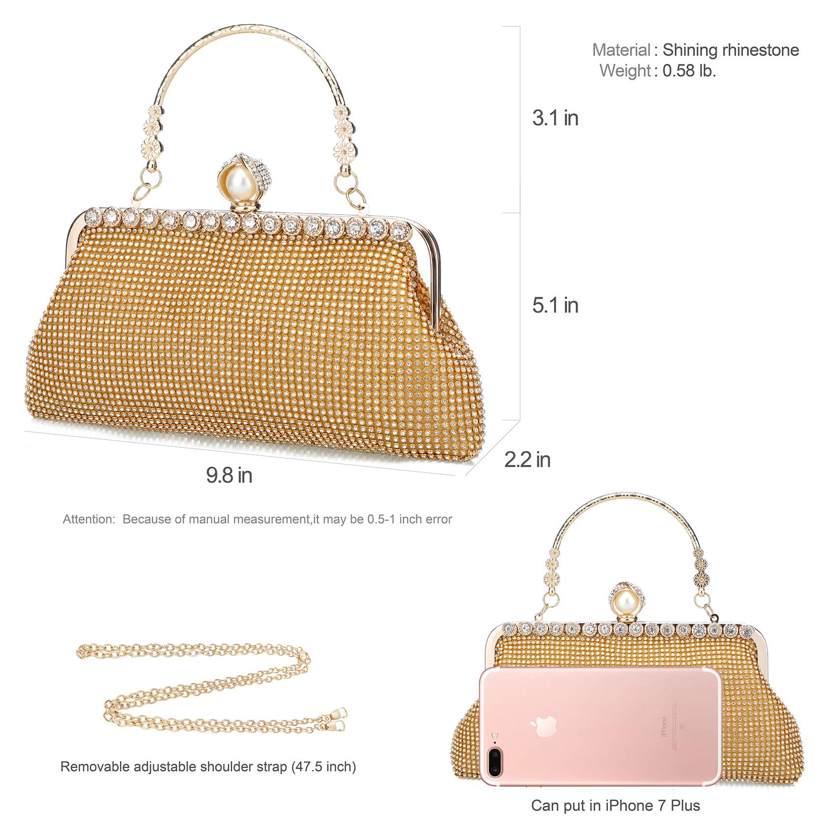 Mihawk Women's Evening Clutch Purses & Handbags - Elegant Party Clutches, Wedding Bags & Formal Event Accessories for Women | Perfect for Weddings, Galas, Prom & Special Occasions