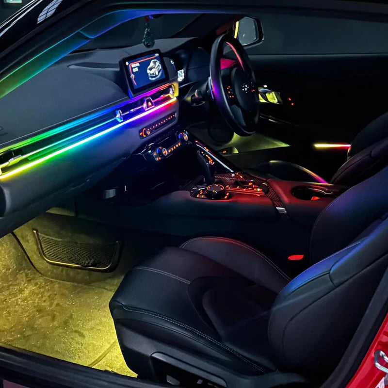 Premium Fiber Optic Interior Ambient Lighting Kit - Flow Series 2.0 with 43 LED Lights | Car & Home Decoration Lighting for Parties, Gaming Rooms & Bedrooms