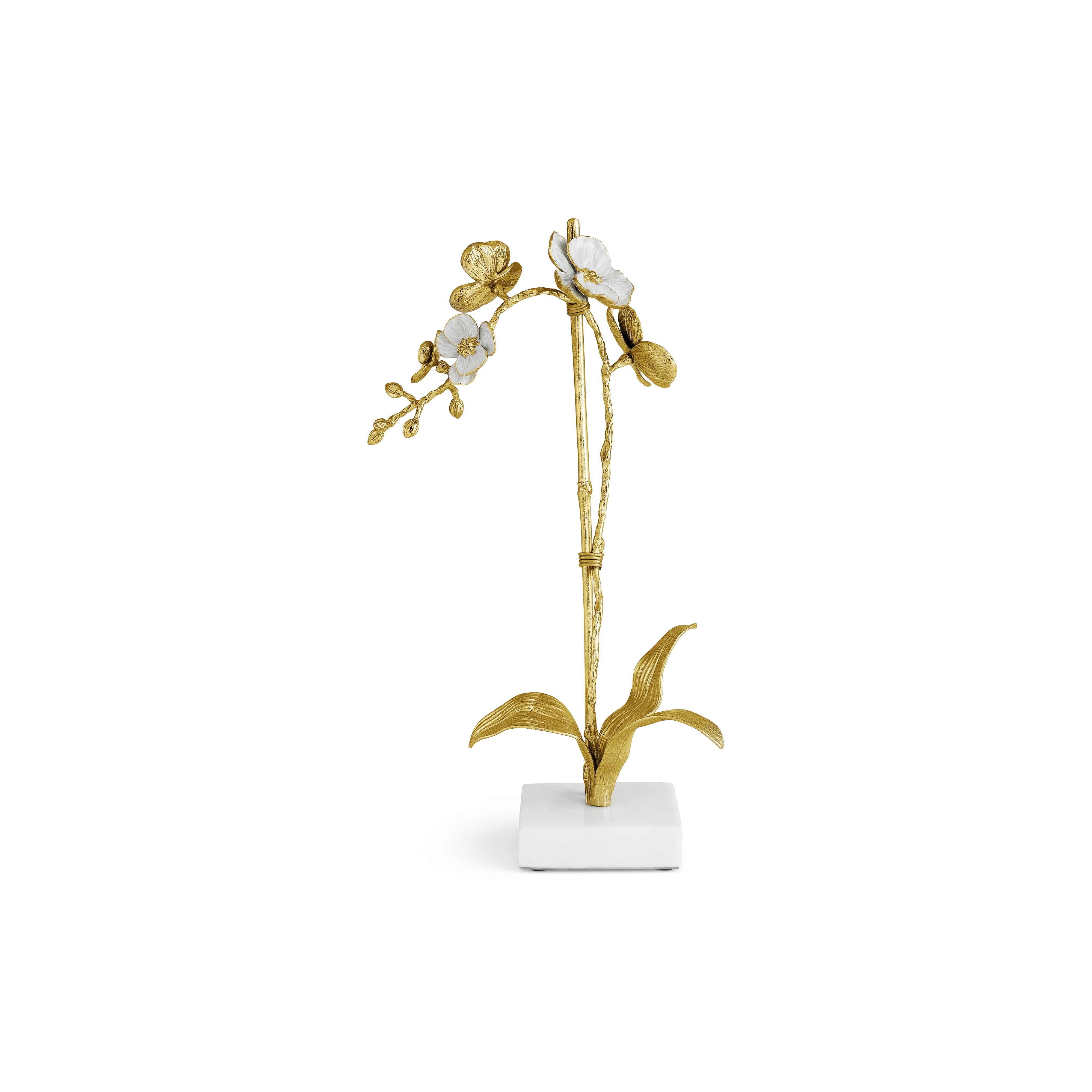 Elegant Orchid Stem Sculpture - Handcrafted Home Decor for Living Room, Office & Wedding Centerpiece